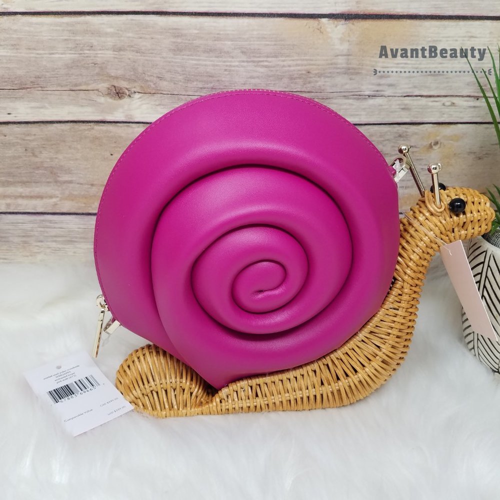 KATE SPADE ENCHANTED FOREST SCARLETT SNAIL WICKER - Picture 3 of 12